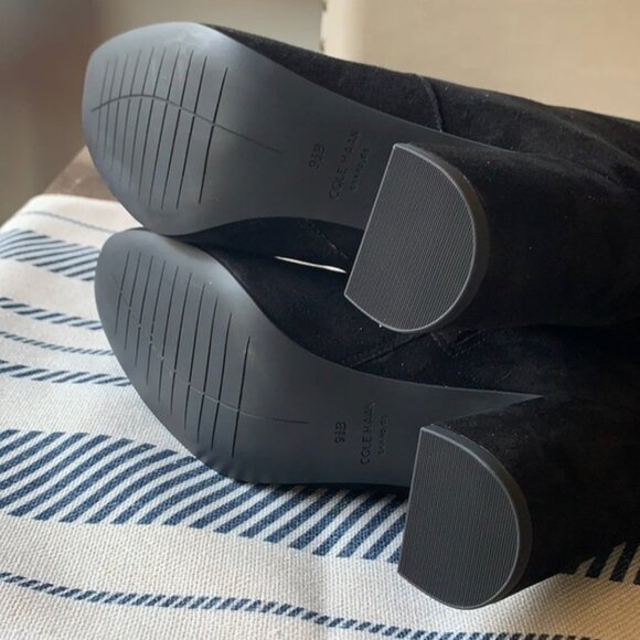 Cole Haan || "Tess" Cuff Heeled Suede Boots - Picture 7 of 7
